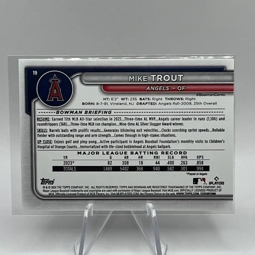 Bowman mike trout